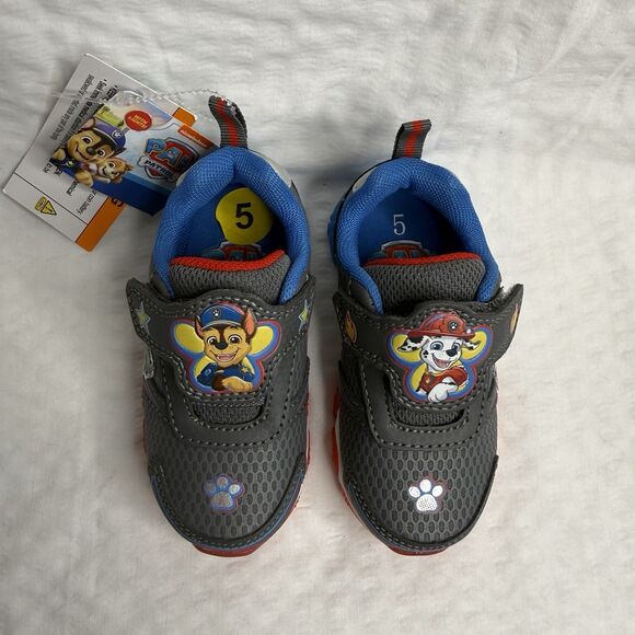 Paw Patrol Baby Toddler Boy Light Up Athletic Sneakers Size 5c Kids Shoes - Picture 10 of 12